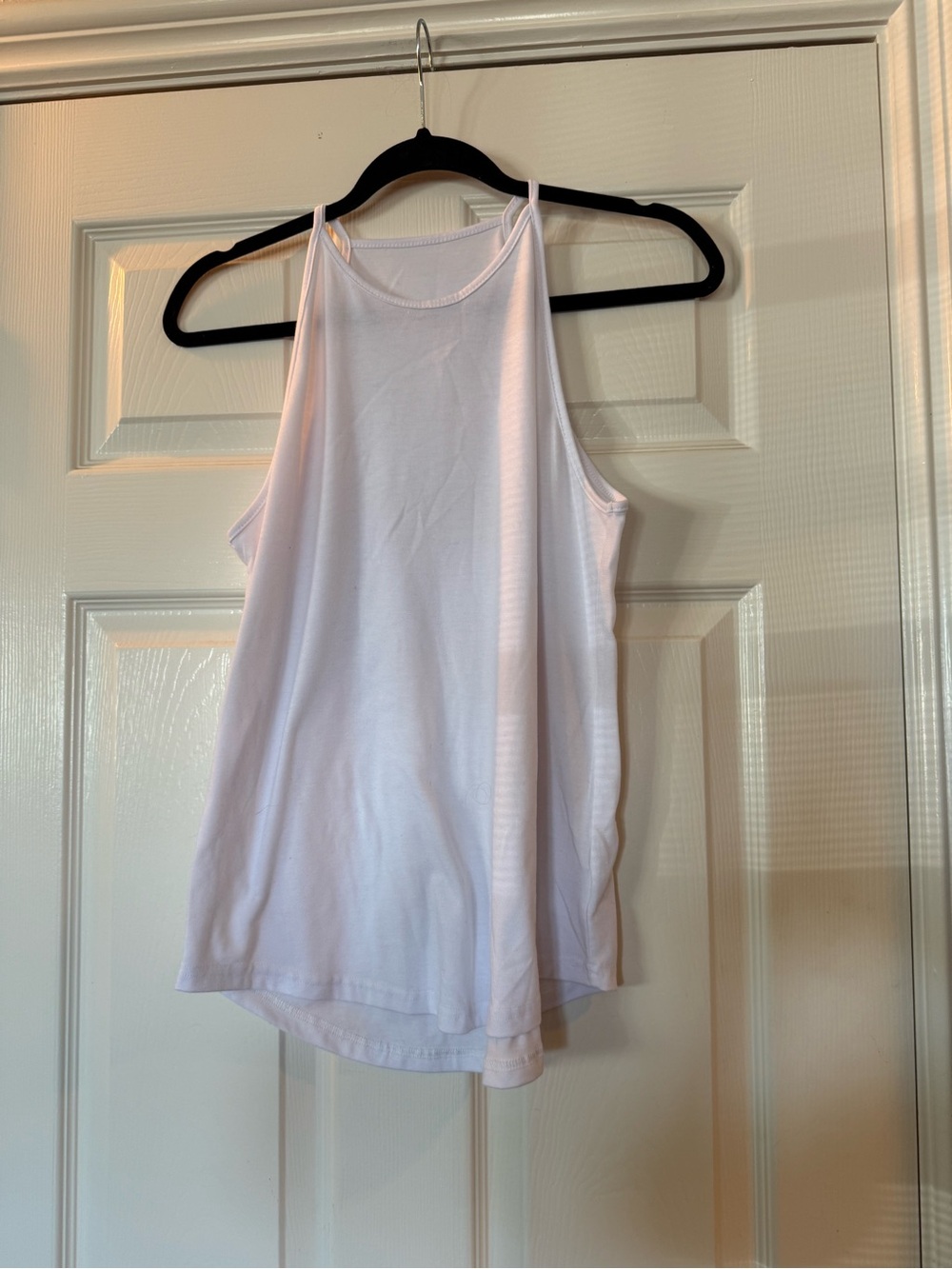 Women’s White High-Neck Tank Top